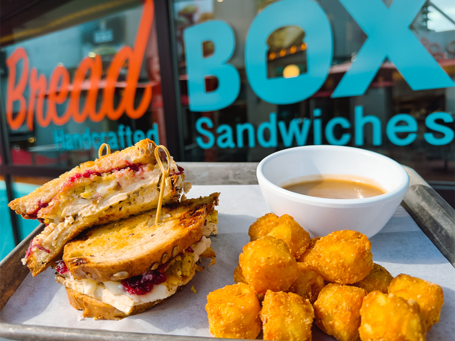 Bread Box CityWalk Orlando Holiday Turkey Sandwich shown in front of the store window
