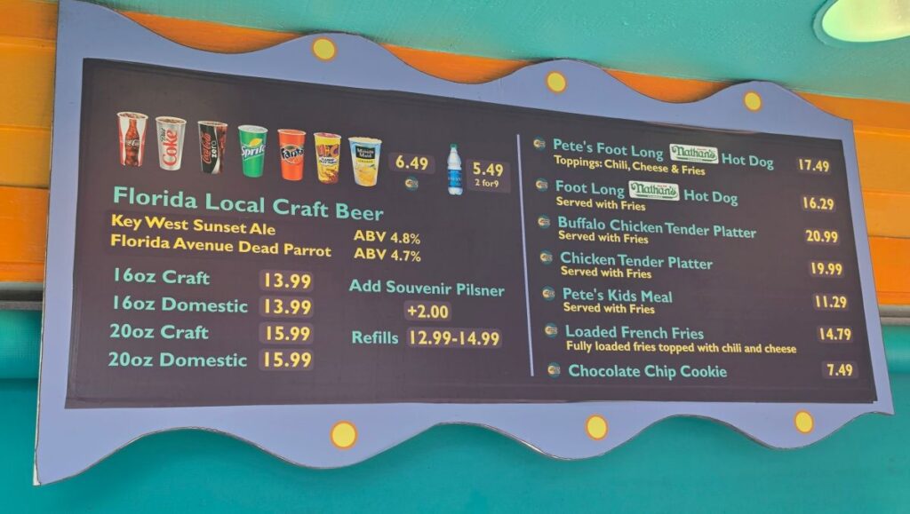 Captain Pete's Hot Dogs Full Menu