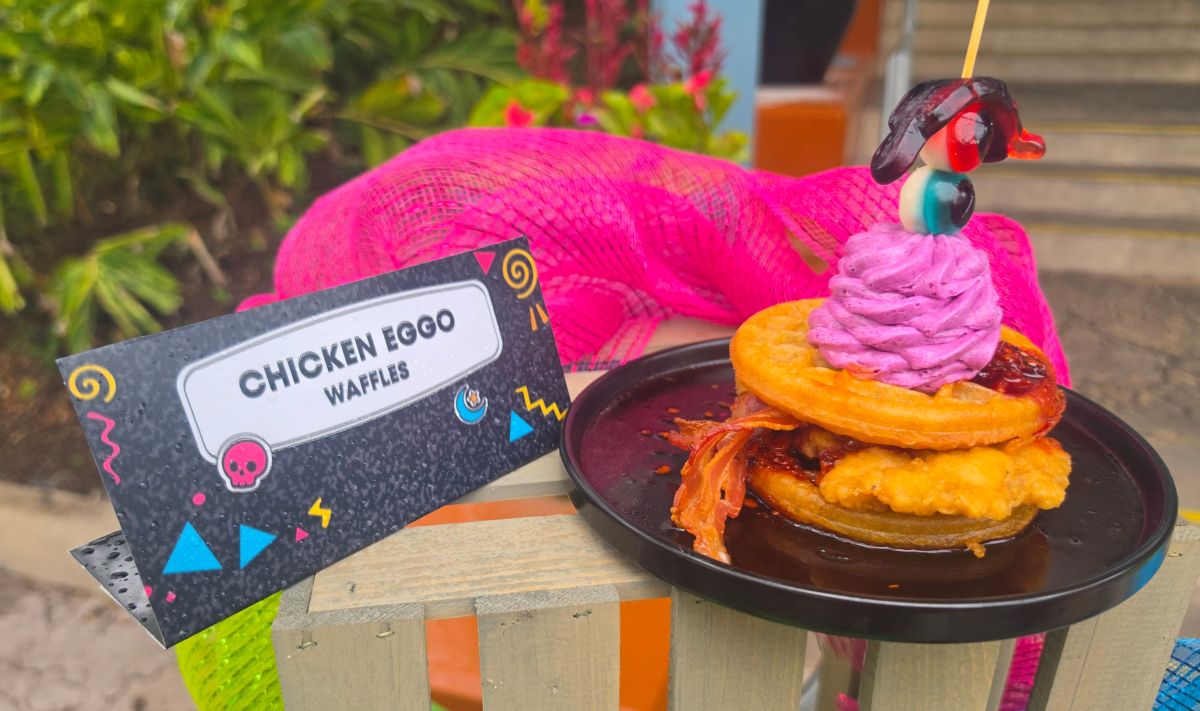 Chicken Eggo Waffles display seen at the media preview event for the Taste of Terror menu
