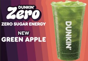 Dunkin Halloween Menu promotional image - Green Apple Dunkin' Zero