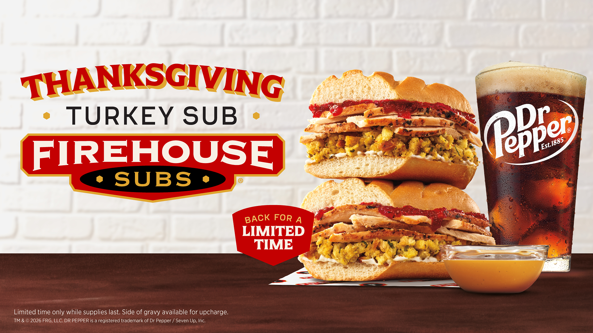 Firehouse Subs Thanksgiving Sub 2026 promotional image