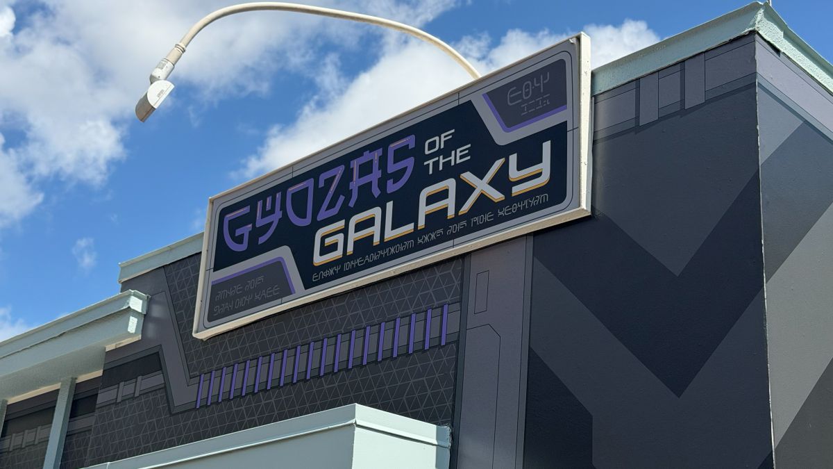 Gyozas of the Galaxy Global Marketplace sign at Epcot Food & Wine