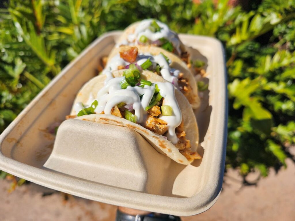 Pollo Asado Street Tacos view from the side