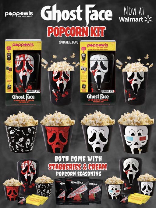 Poppowls Ghost Face Popcorn