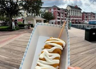 Pumpkin Cheesecake Hawaiian Roll from Blue Ribbon Corn Dogs