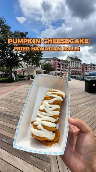 Pumpkin Cheesecake Hawaiian Roll from Blue Ribbon Corn Dogs