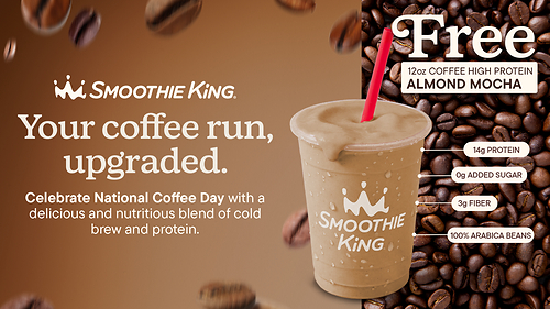 Free Smoothie King Coffee promotional image