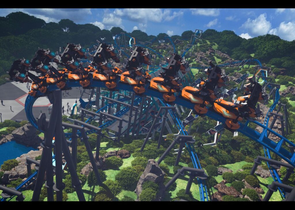 Concept rendering of Thrill Glider Six Flags Magic Mountain