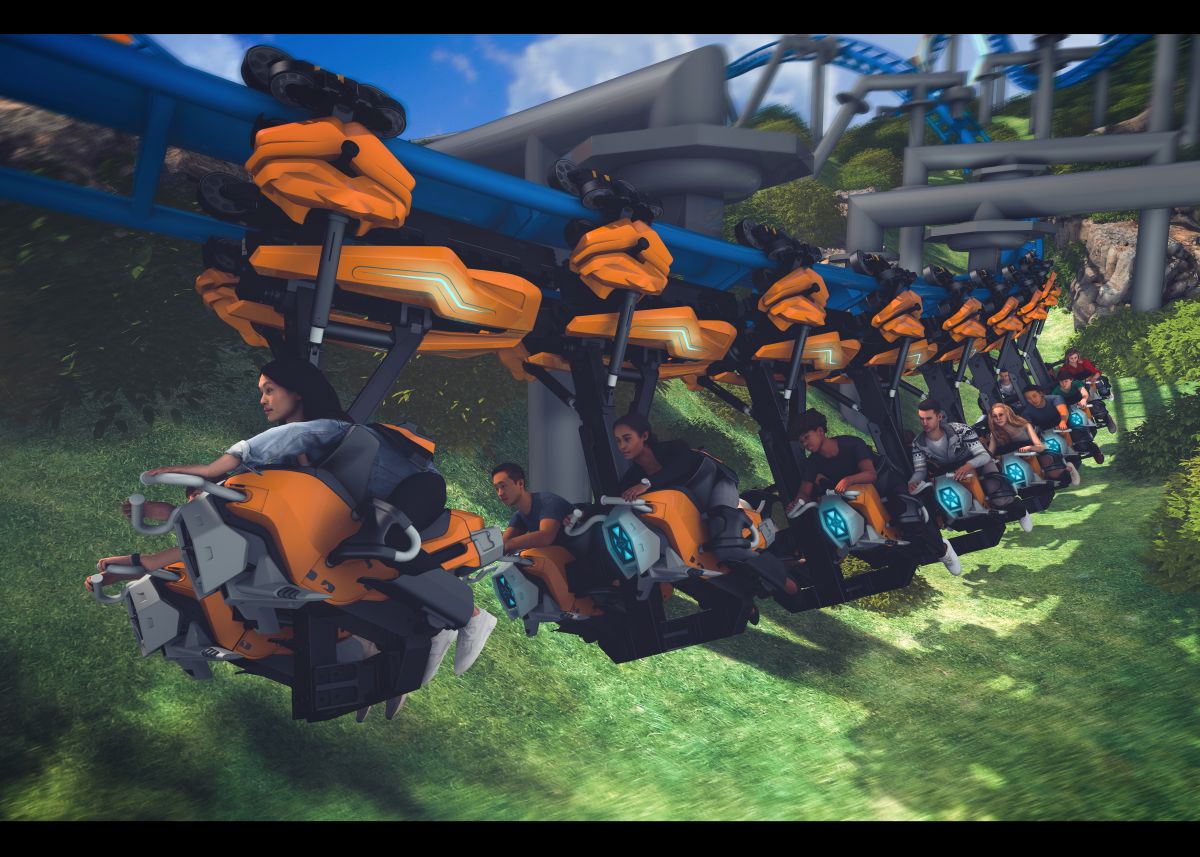 Thrill Glider Six Flags Magic Mountain concept rendering