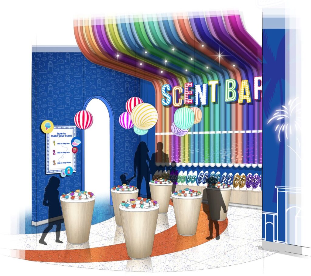 Build-A-Bear ICON Park Scent Bar artist rendering