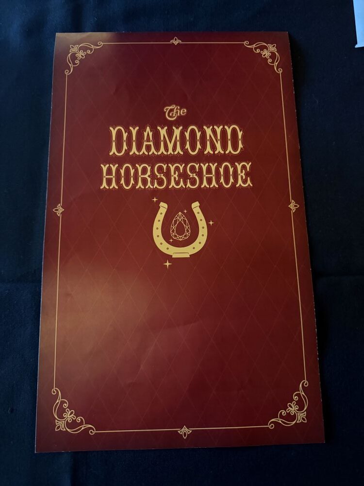 Diamond Horseshoe Lounge menu cover