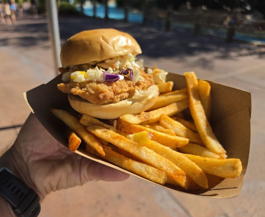 Honey Lime Chipotle Chicken Sandwich Platter Mango Market Aquatica Orlando