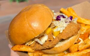 Honey Lime Chipotle Chicken Sandwich Platter Mango Market Aquatica Orlando
