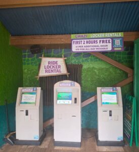 Iron Gwazi lockers at Busch Gardens