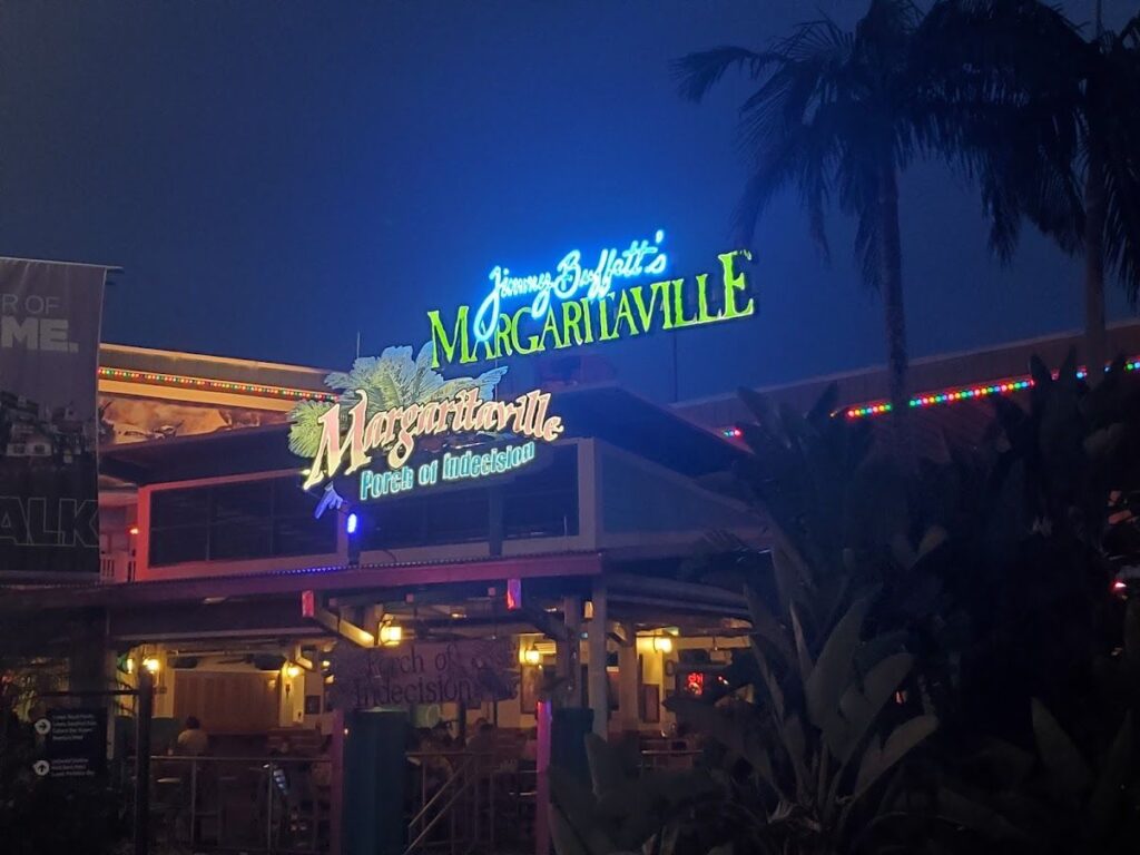 Margaritaville Universal CityWalk Orlando exterior at night