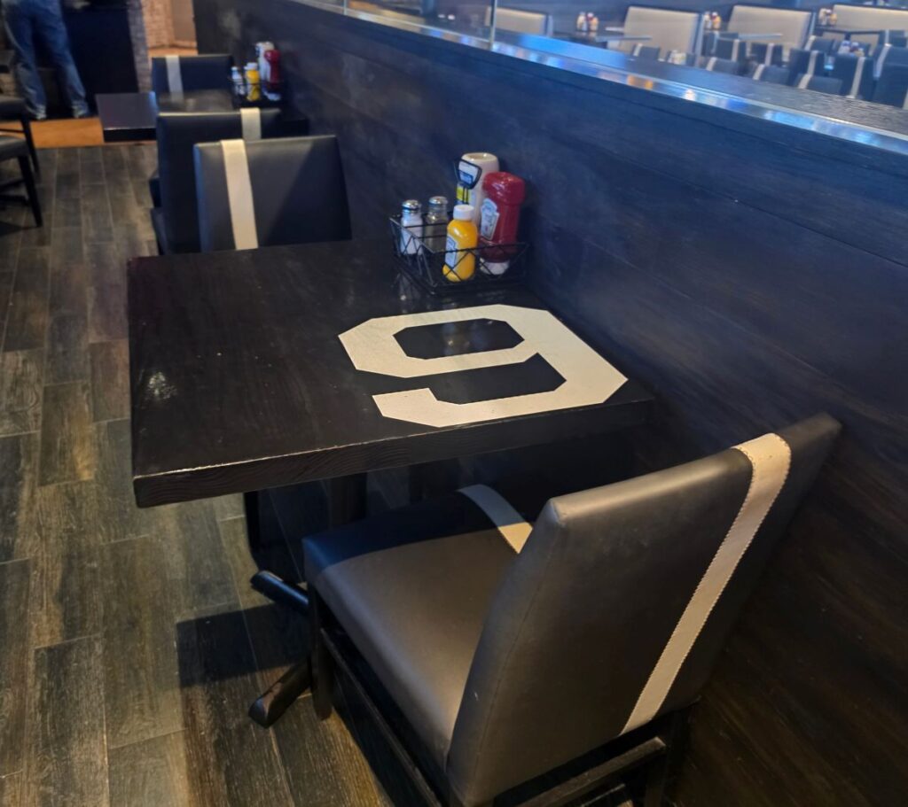 Seating for two at NBC Sports Bar & Grill Universal CityWalk Orlando