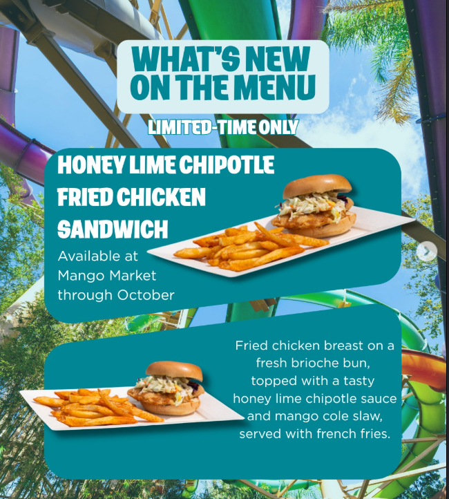 Promotional post for Honey Lime Chipotle Sandwich
