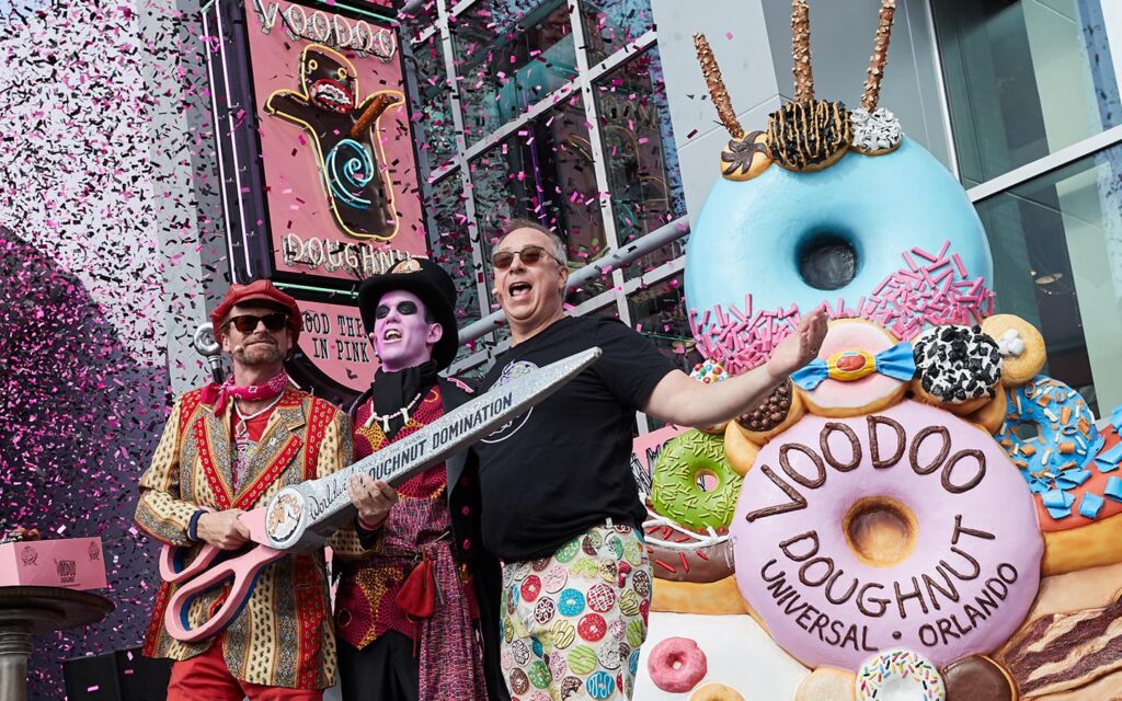 Opening day celebration at Voodoo Doughnut Universal CityWalk Orlando