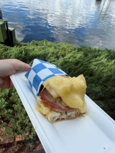 Warm Raclette Swiss Cheese on a Baguette The Alps Epcot Food & Wine