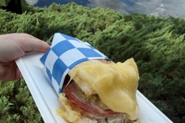 Warm Raclette Swiss Cheese on a Baguette The Alps Epcot Food & Wine