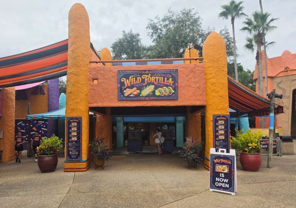 Wild Tortilla Busch Gardens exterior in Pantopia area